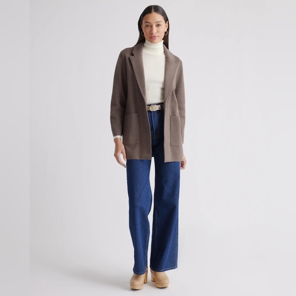 Quince Brown Organic Cotton Blazer - Picture 11 of 13